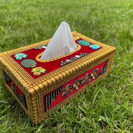 Hand made stone work tissue luxury box