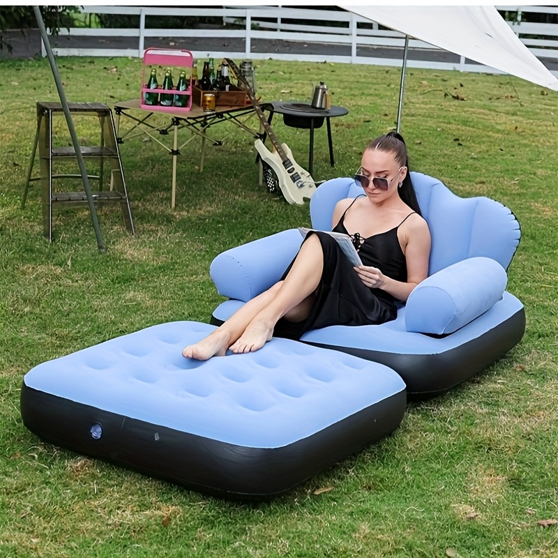 sofa-637 Portable Inflatable Sofa Bed SKY Color - Image 1